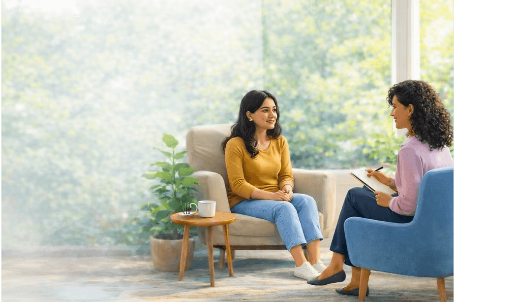 Warm and supportive therapy session